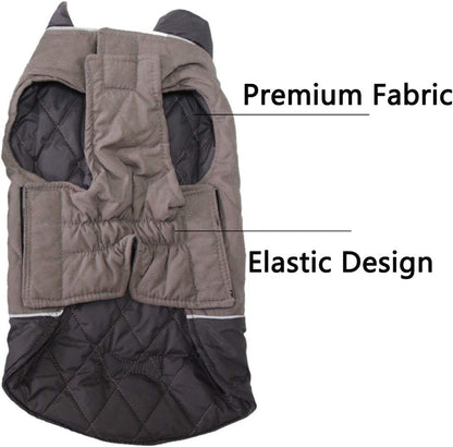 Reversible Dog Coat for Small Dogs with 2 Leash Openings