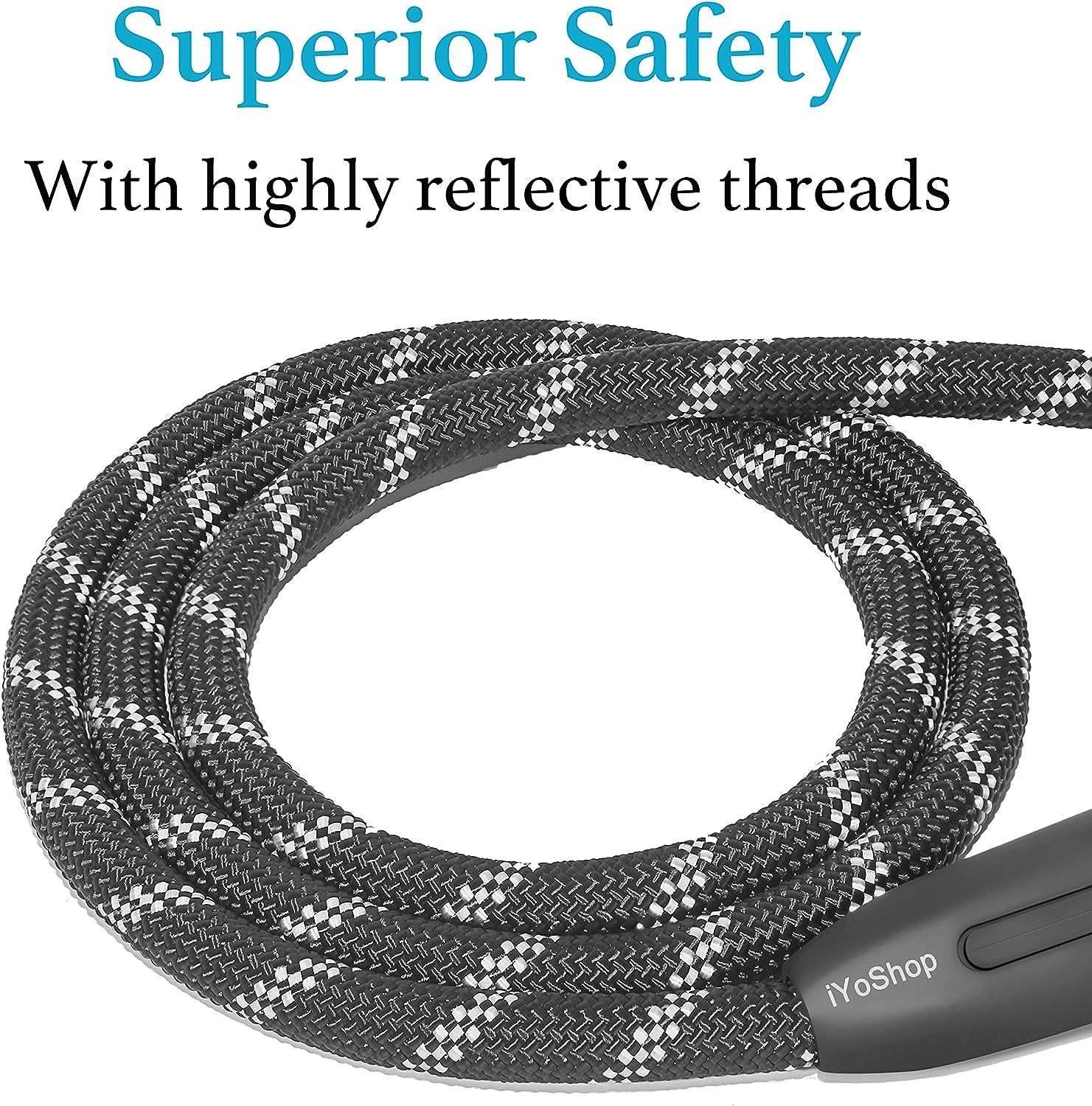 Durable Slip Lead Dog Leash, 1/2" X 4 FT, Black