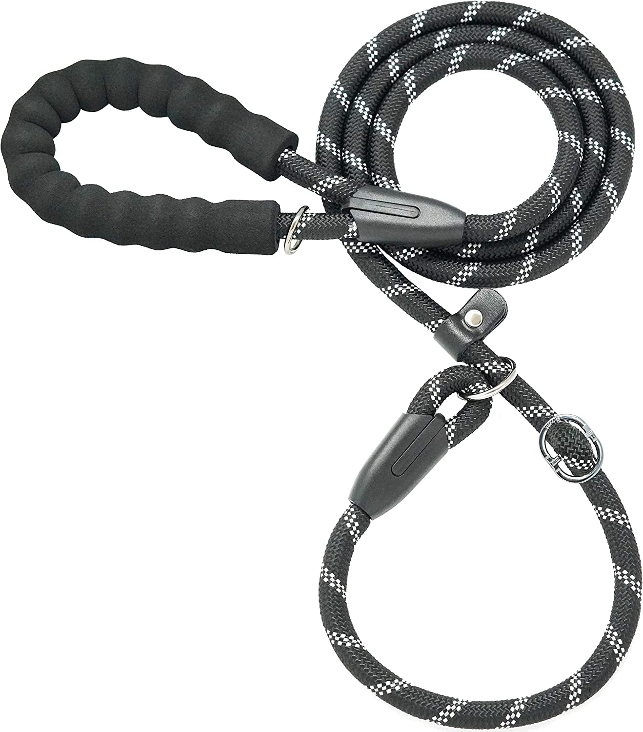 Durable Slip Lead Dog Leash, 1/2" X 4 FT, Black