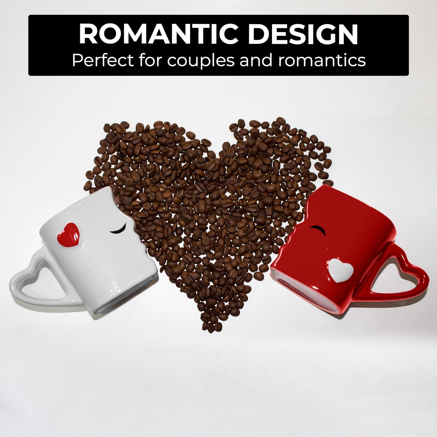 - Coffee Mug Set of 2 (10 Oz), Ceramic (Red)