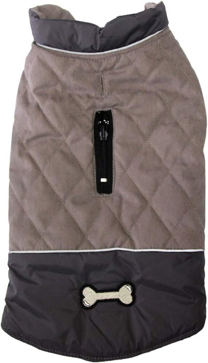 Reversible Dog Coat for Small Dogs with 2 Leash Openings