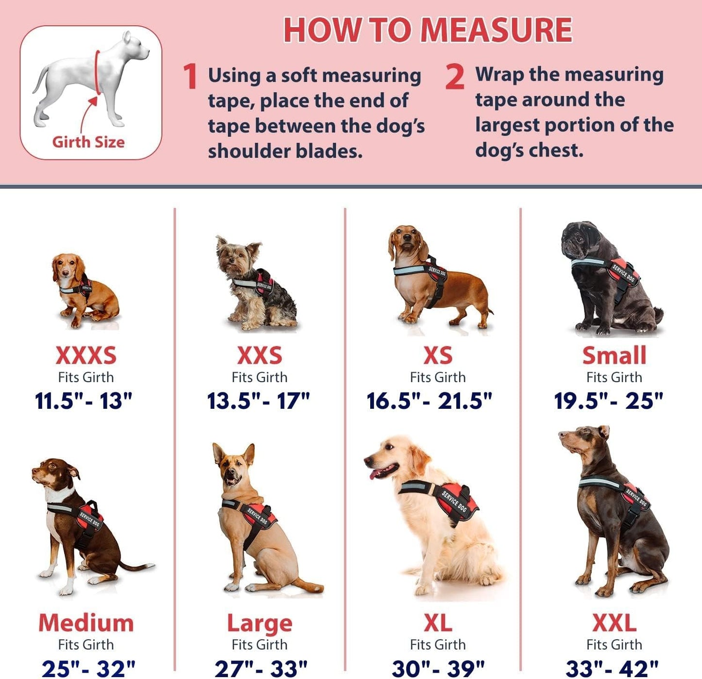 Service Dog in Training Vest Harness, Small 19.5-25 in Red