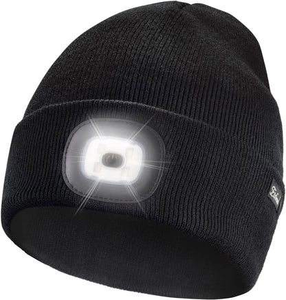 Unisex Beanie with the Light, Gifts for Men Dad Father Winter Caps