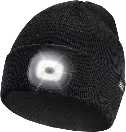 Unisex Beanie with the Light, Gifts for Men Dad Father Winter Caps