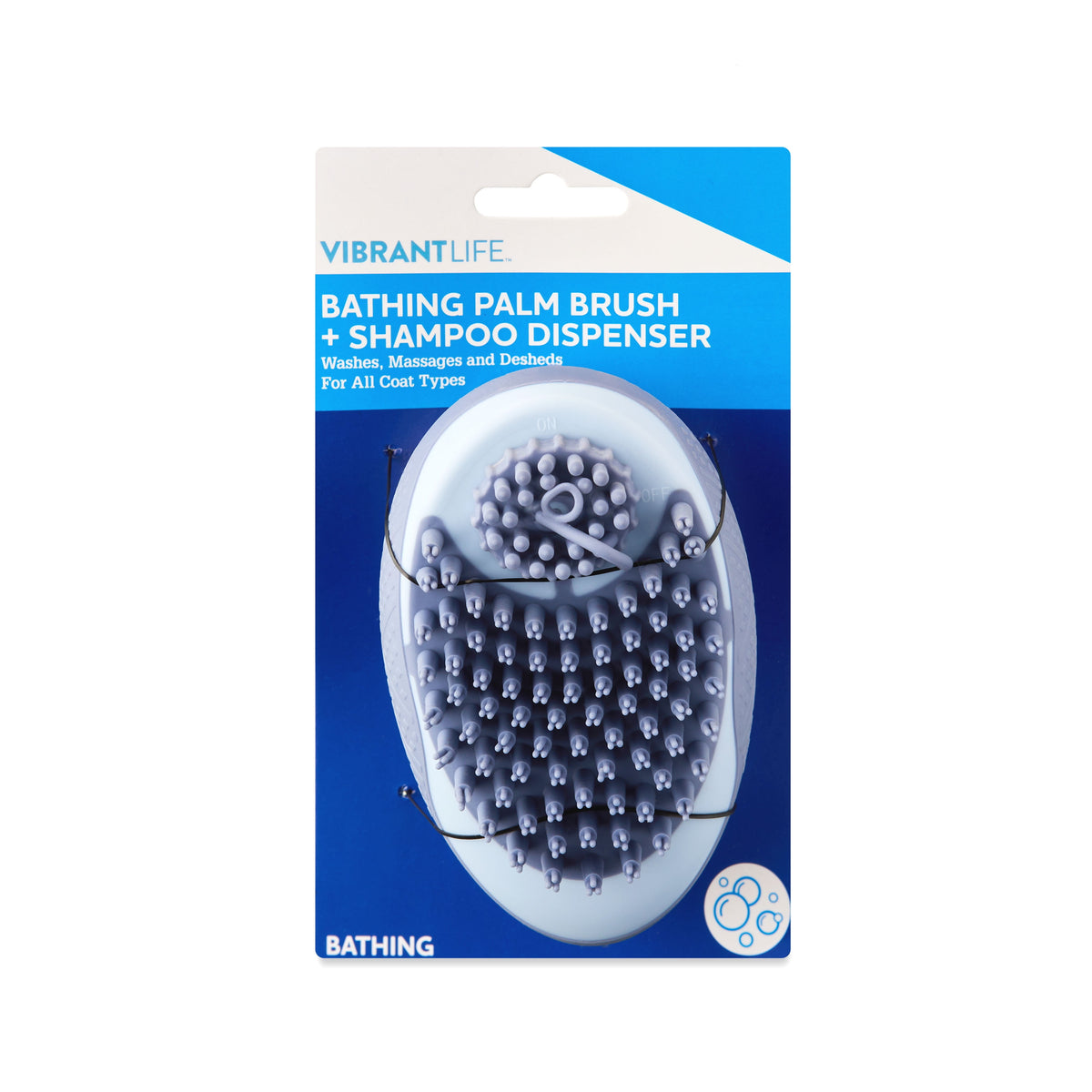 Palm Dog Bath Brush with Shampoo Dispenser