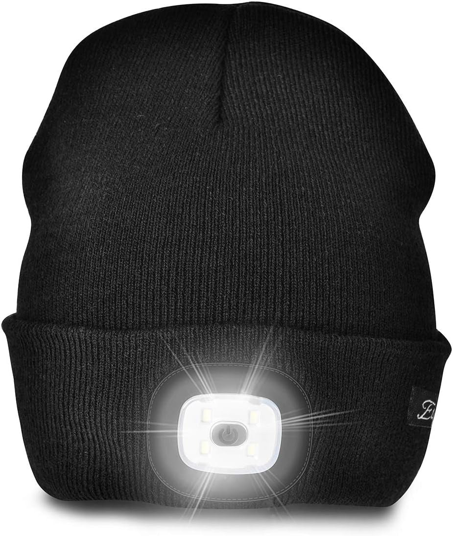 Unisex Beanie with the Light, Gifts for Men Dad Father Winter Caps