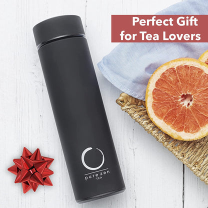 Insulated Tea Infuser Bottle, 15 Oz, Tea Thermos with Infuser