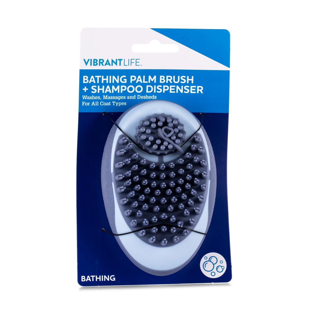 Palm Dog Bath Brush with Shampoo Dispenser