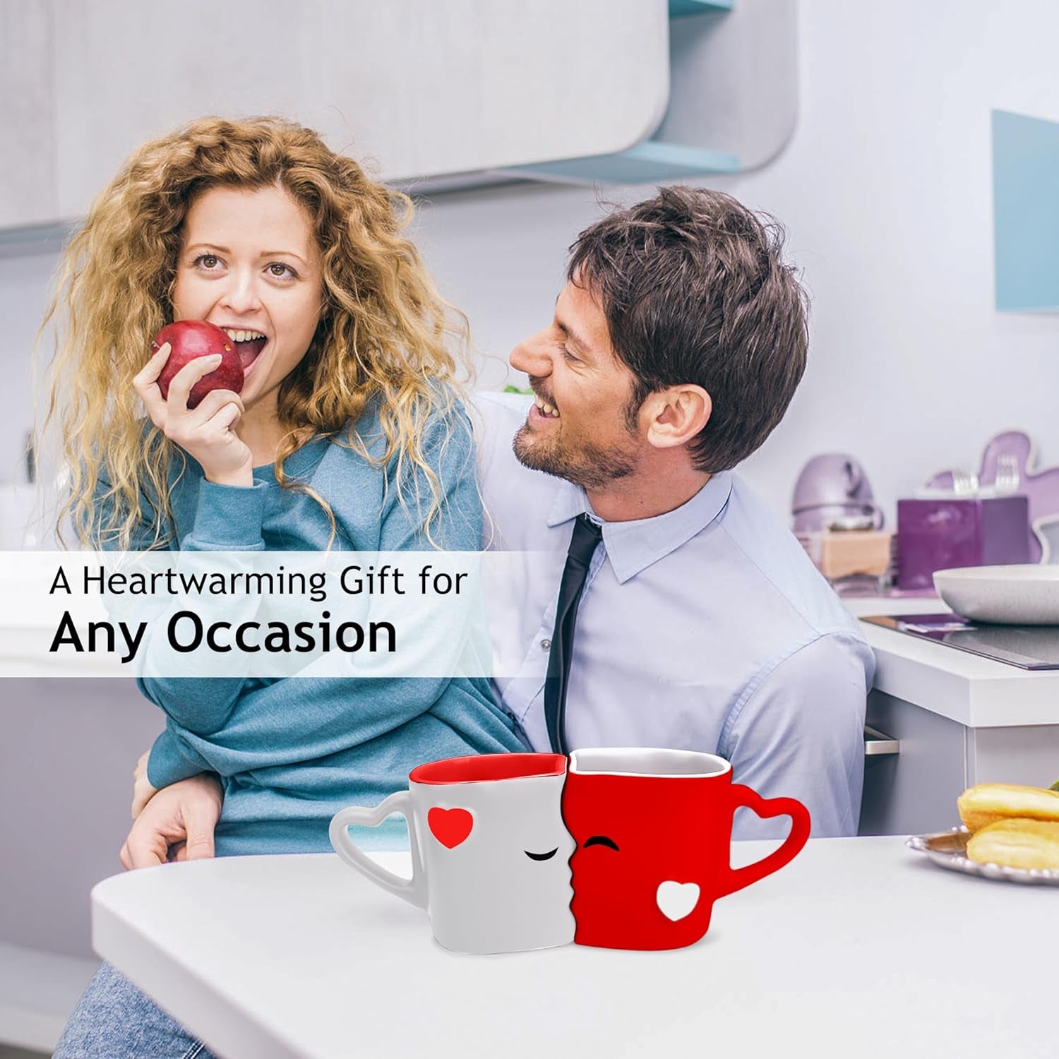 - Coffee Mug Set of 2 (10 Oz), Ceramic (Red)