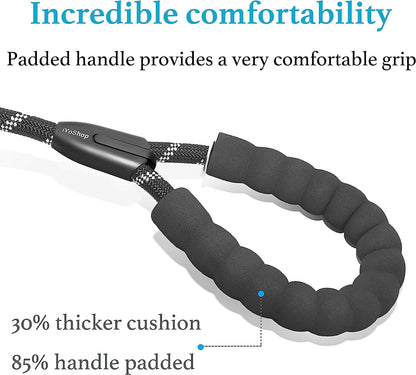 Durable Slip Lead Dog Leash, 1/2" X 4 FT, Black