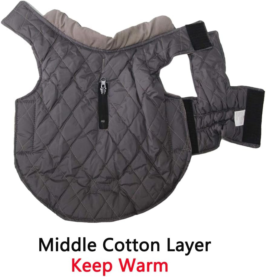 Reversible Dog Coat for Small Dogs with 2 Leash Openings