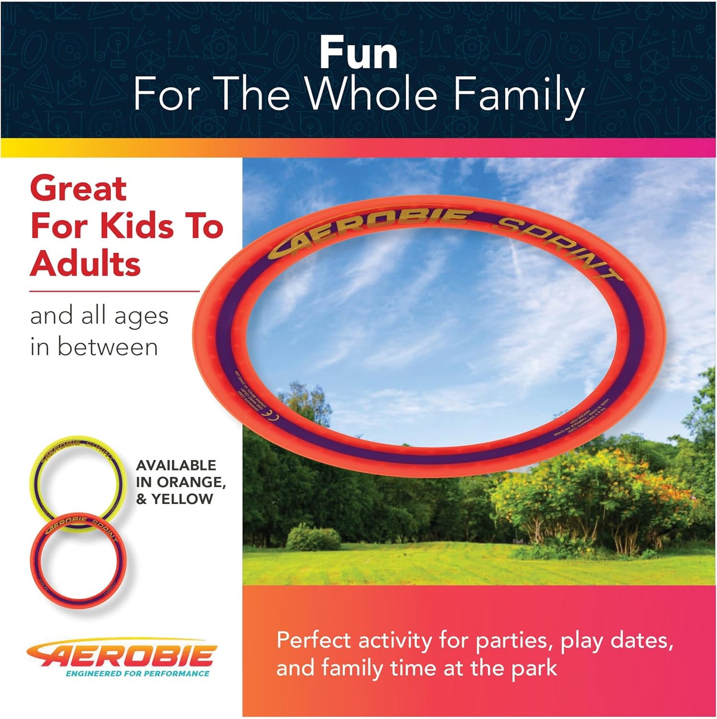 Sprint Ring High Speed Outdoor Flying Ring Disc for Ages 5+